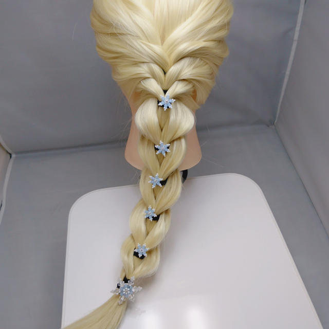 *雪の結晶ヘアゴム*5個セット*送料無料* ハンドメイドのアクセサリー(ヘアアクセサリー)の商品写真