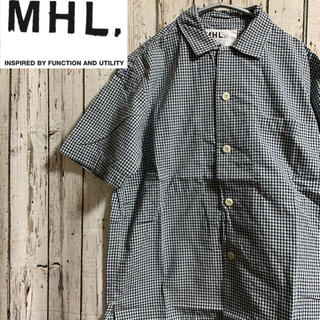 MHL 半袖シャツ　開襟シャツ　チェック　ギンガムチェック　ユニセックス