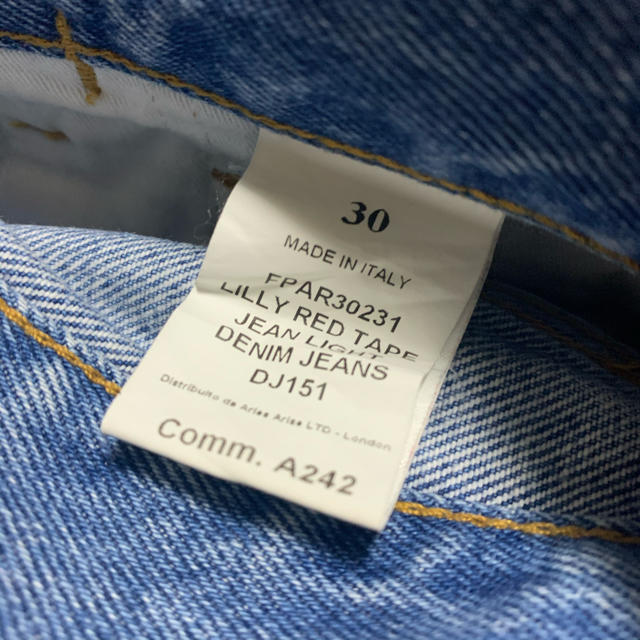 オックスフォードブルー 18AW ARIES ロゴテープ ウォッシュ デニム