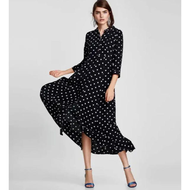 ZARA ドットワンピース