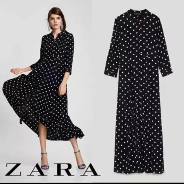 ZARA ドットワンピース 1