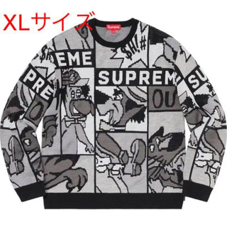シュプリーム(Supreme)のSupreme Cartoon Sweater Black XL(ニット/セーター)