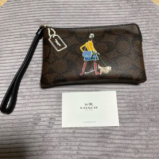 コーチ(COACH)の美品コーチミニポーチ小物入れ(ポーチ)