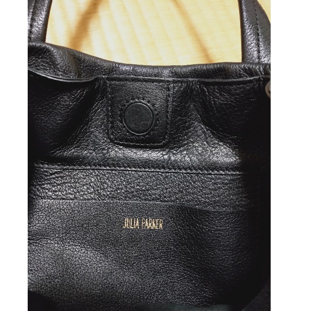 JULIA PARKER 本革　ハンドバッグ 黒 レディースのバッグ(ハンドバッグ)の商品写真