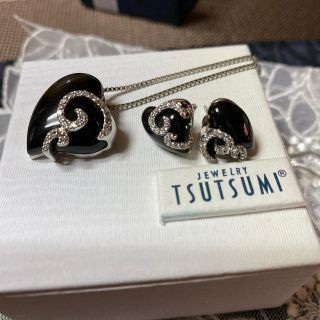 ジュエリーツツミ(JEWELRY TSUTSUMI)のオニキスピアス&ペンダントセット(ネックレス)