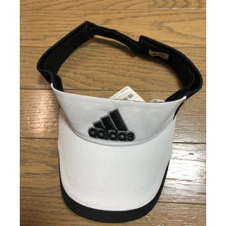 アディダス(adidas)の【新品】ADIDAS ゴルフ　サンバイザー　ホワイト&ブラック(その他)