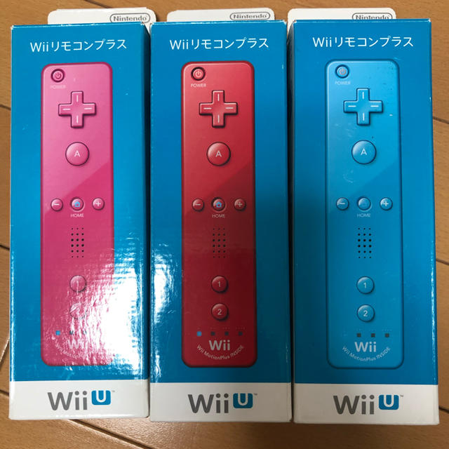 Wiiリモコンプラス　ゲーム　ウィー　ブルー　ピンク　レッド　リモコン　カラフル