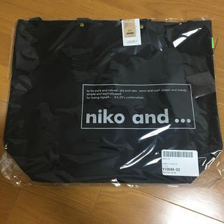 ニコアンド(niko and...)のORNKロゴトートBAG 2W ブラック　トートバッグ ニコアンド niko(トートバッグ)