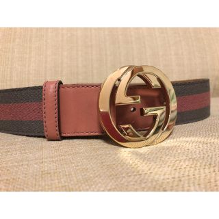 グッチ(Gucci)のGUCCI ベルト　ピンク×グレー(ベルト)