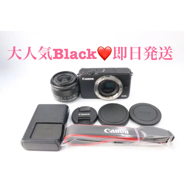 極美品❤Canon EOS M10 ❤ブラック レンズキットミラーレス一眼