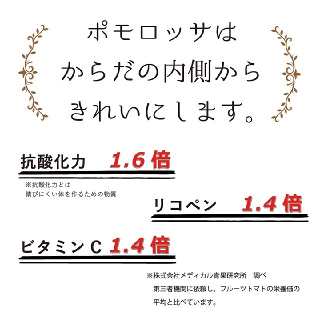 ☆★極上！高糖度フルーツトマト『ポモロッサ化粧箱(小)』産地直送☆★ 食品/飲料/酒の食品(野菜)の商品写真