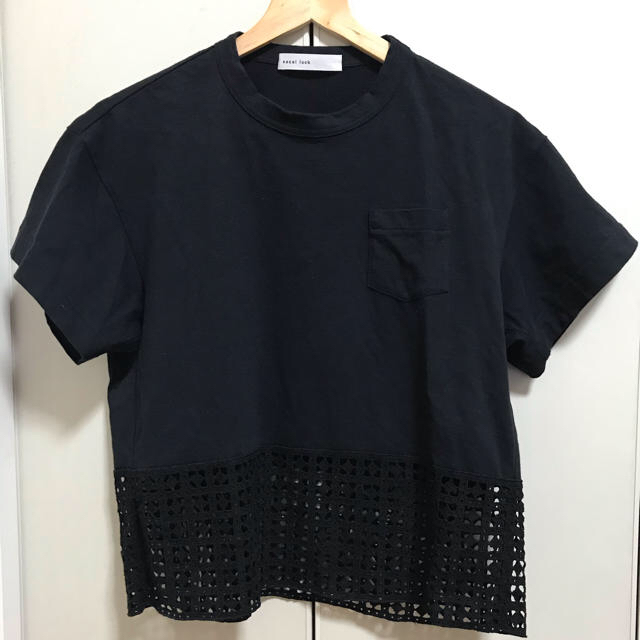 sacai luck(サカイラック)のsacai luck 黒Tシャツ　サカイラック レディースのトップス(Tシャツ(半袖/袖なし))の商品写真