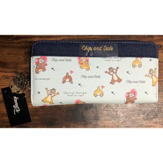 ディズニー(Disney)のDisney ディズニー　チップ デール　デニム柄　長財布(財布)