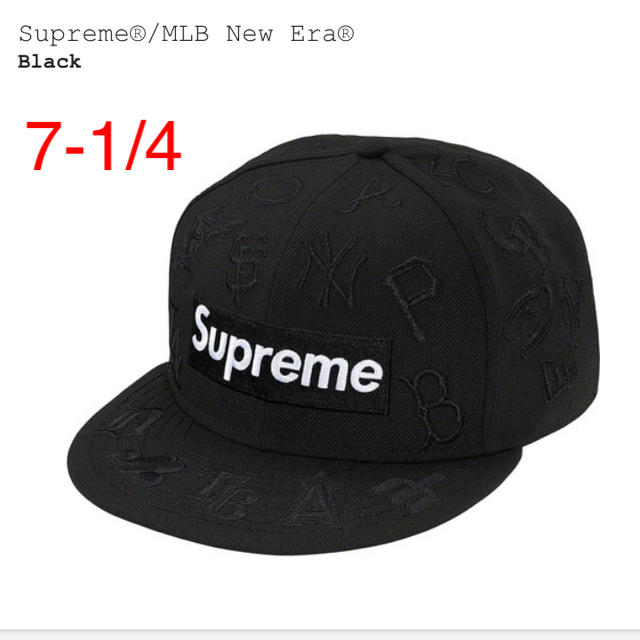 Supreme®/MLB New Era® Black 7-1/4 ニューエラ帽子