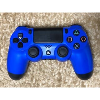 プレイステーション4(PlayStation4)のPS4 コントローラー　ブルー　美品(家庭用ゲーム機本体)