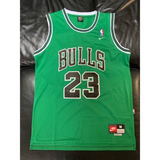 ミッチェルアンドネス(MITCHELL & NESS)のNBA Bulls game shirts green Jordan (バスケットボール)