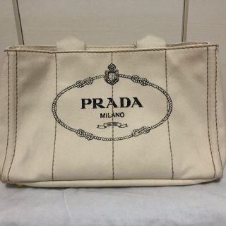 プラダ(PRADA)の値下げ！超美品  prada canapa プラダ カナパ 白(ハンドバッグ)