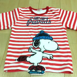 スヌーピー(SNOOPY)の[LALA様専用]SNOOPY トレーナー 赤色 100(Tシャツ/カットソー)