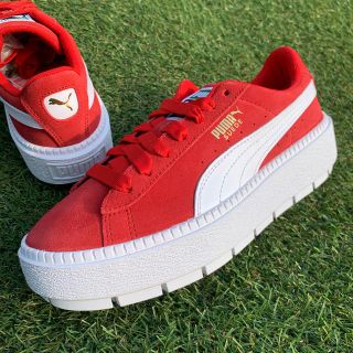 プーマ(PUMA)の美品24 PUMA プーマ スエードプラットフォーム トレース D642(スニーカー)