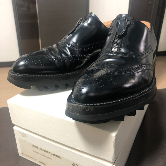 PRADA(プラダ)のPRADA 13aw センタージップ シャークソール シューズ UK8 メンズの靴/シューズ(ドレス/ビジネス)の商品写真