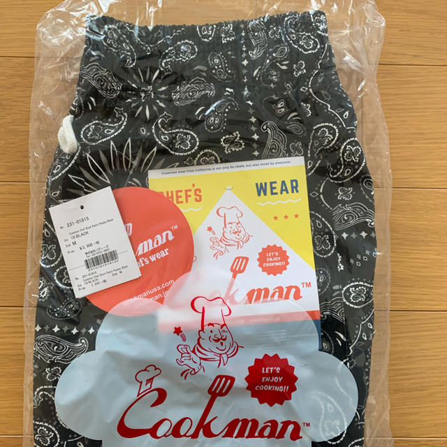 cookman クックマン ショートパンツ ペイズリー ブラック 黒  Mサイズ