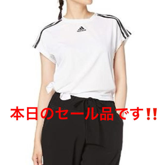 adidas(アディダス)のアディダス　サイドタイ　レディース　Tシャツ レディースのトップス(Tシャツ(半袖/袖なし))の商品写真