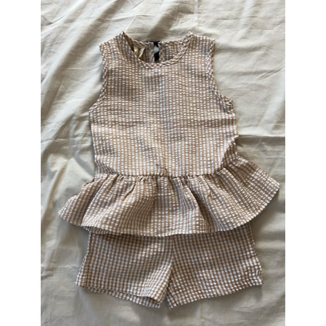 ZARA KIDS(ザラキッズ)の美品♡ギンガムチェック セットアップ キッズ/ベビー/マタニティのキッズ服女の子用(90cm~)(ワンピース)の商品写真