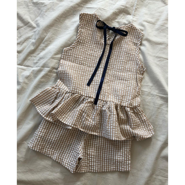 ZARA KIDS(ザラキッズ)の美品♡ギンガムチェック セットアップ キッズ/ベビー/マタニティのキッズ服女の子用(90cm~)(ワンピース)の商品写真