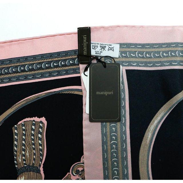 新品 manipuri マニプリ シルクスカーフ pinkbelt tassel レディースのファッション小物(バンダナ/スカーフ)の商品写真