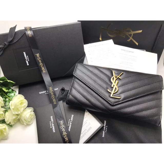 極美品】イヴサンローラン 長財布(イブサンローラン・ラウンド