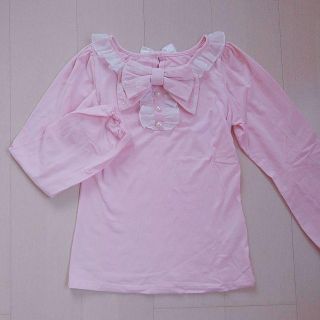 ユメテンボウ(夢展望)の[No.179]DearMyLove*レースリボンピンクカットソー(カットソー(長袖/七分))