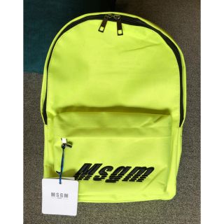 エムエスジイエム(MSGM)の新品☆MSGMリュック　ネオンイエロー(リュック/バックパック)