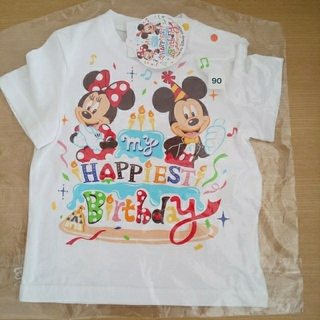 ディズニー(Disney)の【値下げ・ディズニー公式】誕生日 Tシャツ 90cm(Tシャツ/カットソー)