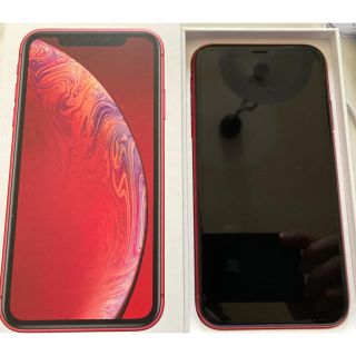 アップル(Apple)の【極美品】iPhone XR Red 64GB SIMロック解除(スマートフォン本体)