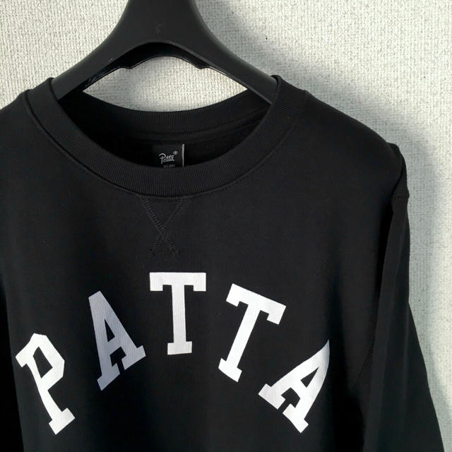 PATTA スウェット トレーナー 裏起毛 ブラック ホワイト