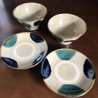 ⭐︎やちむん⭐︎田村窯　4寸皿・3.5寸マカイ×2枚セット(食器)