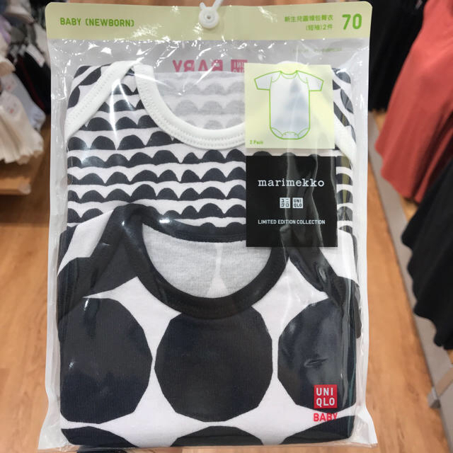 marimekko(マリメッコ)のマリメッコ　70 80 3セット　海外限定　UNIQLOコラボ キッズ/ベビー/マタニティのベビー服(~85cm)(Ｔシャツ)の商品写真