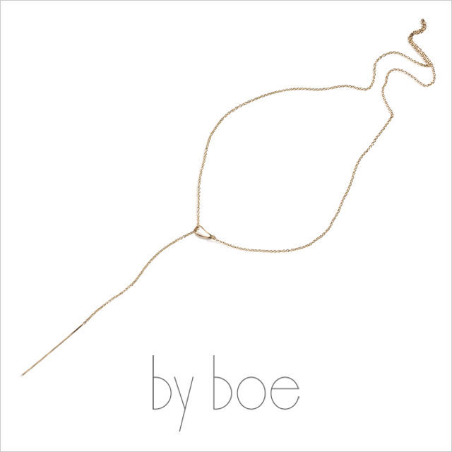 by boe(バイボー)のby boe バイボーネックレス 14kgf byboe NY Y字型 レディースのアクセサリー(ネックレス)の商品写真