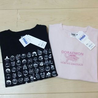 ジーユー(GU)のGU ジーユー ドラえもん Tシャツ 2枚セット 150cm 半袖　キッズ　(Tシャツ/カットソー)