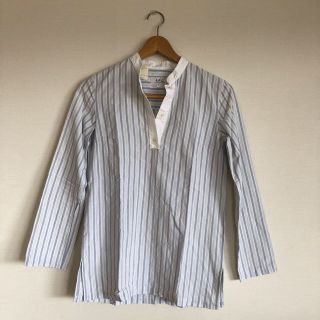 アーペーセー(A.P.C)のA.P.C. ストライプ　ブラウス　スタンドカラー(シャツ/ブラウス(長袖/七分))