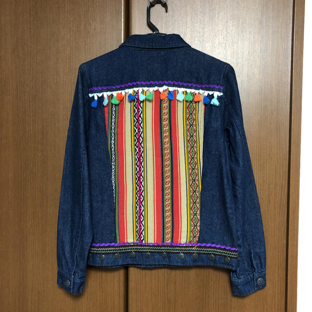 titicaca(チチカカ)の美品☆チチカカ☆ボリビア☆リメイク☆デニム☆ジャケット レディースのジャケット/アウター(Gジャン/デニムジャケット)の商品写真