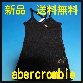 アバクロンビーアンドフィッチ(Abercrombie&Fitch)の【新品】abercrombie キャミソール レース柄 ネイビー ガールズ用 S(その他)