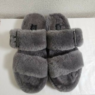 アグ(UGG)のUGG  ファーサンダル  FUZZYEAR  グレー(サンダル)