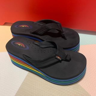 ビームス(BEAMS)の専用☆RAINBOW サンダル 厚底 24.5〜25.0cm 美品(サンダル)