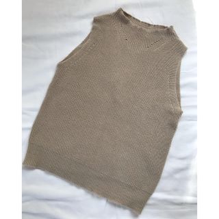 マーガレットハウエル(MARGARET HOWELL)のphlannel  Cotton Linen Mockneck Knit(ベスト/ジレ)