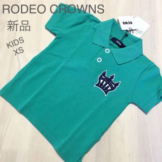 ロデオクラウンズワイドボウル(RODEO CROWNS WIDE BOWL)の キッズXS✨新品✨RODEO CROWNS ロデオクラウンズ❤️ポロシャツ緑(Tシャツ/カットソー)