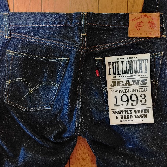 FULLCOUNT(フルカウント)のFULLCOUNT　フルカウント　1108XX W30 バックポケッステッチあり メンズのパンツ(デニム/ジーンズ)の商品写真