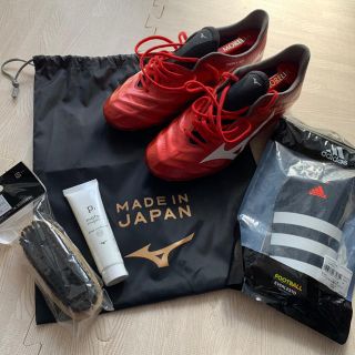 ミズノ(MIZUNO)のレビュラ2 V1 JAPAN サッカースパイク 未使用セット(シューズ)