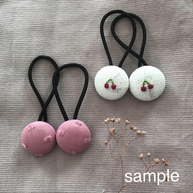 mikihouse(ミキハウス)のハンドメイドヘアゴム #17 ハンドメイドのキッズ/ベビー(ファッション雑貨)の商品写真