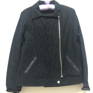 ユニクロ(UNIQLO)のGU レースジャケット XL(ライダースジャケット)